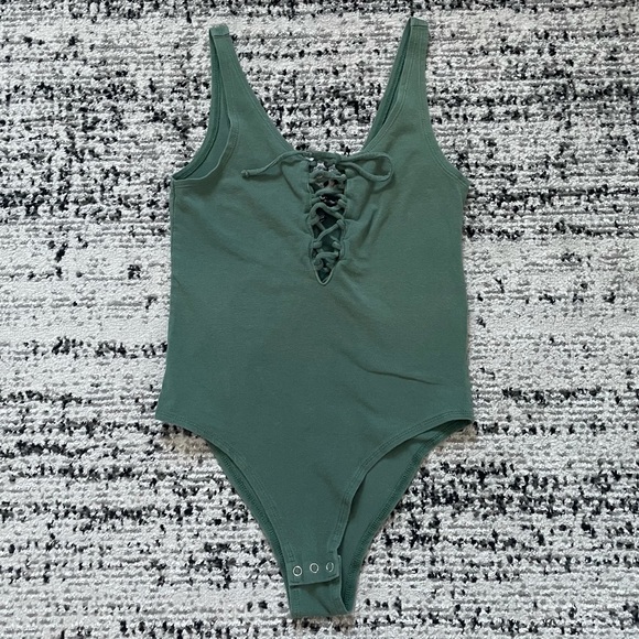 Topshop Tops - TopShop Green Body Suit
